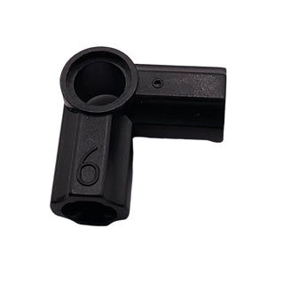 Technic, Axle and Pin Connector Angled #6 (90 Degrees), Part# 32014 Part LEGO® Black