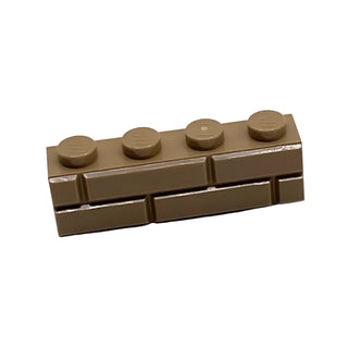 Brick, Modified 1x4 with Masonry Profile, Part# 15533 Part LEGO® Dark Tan 1 Part