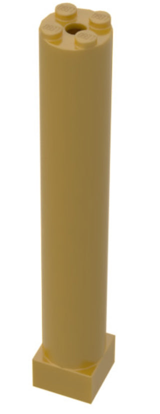 Support 2x2x11 Solid Pillar, Part# 6168c01 Part LEGO® Decent - Pearl Gold