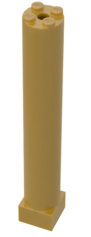 Support 2x2x11 Solid Pillar, Part# 6168c01 Part LEGO® Pearl Gold  