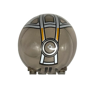 Windscreen 6 x 6 x 3 Canopy Half Sphere with Hinge with SW Republic Gunship 7163 Pattern, Part# 30083pb01 Part LEGO® Trans-Brown Very Good