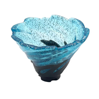 Tornado of Spinjitzu Narrow with Molded Glitter Trans-Light Blue Top Pattern, Part# 50663pb05 Part LEGO® Pearl Dark Gray