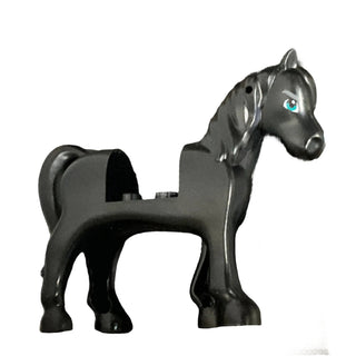 Horse Black with White Blaze, 93083c01pb19 LEGO® Animals LEGO®