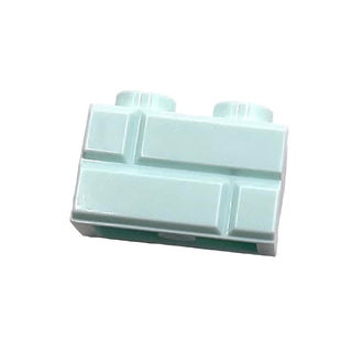 Brick, Modified 1x2 with Masonry Profile, Part# 98283 Part LEGO® Light Aqua 1 Part