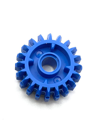 Technic, Gear 20 Tooth Double Bevel with Clutch on Both Sides, Part# 35185 Part LEGO® Blue