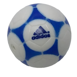 Soccer Ball with Adidas Blue Pattern, Part# x45pb01 Part LEGO® White Very Good