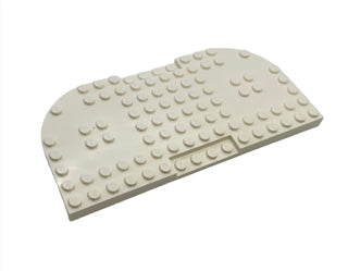 Brick, Modified 8x16x2/3 with 1x4 Indentations and 2 Rounded Corners, Part# 74166 Part LEGO® White