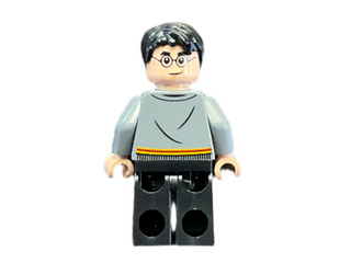 Harry Potter - Dark Bluish Gray Gryffindor Cardigan Sweater Open over Shirt without Wrinkles, hp396 Minifigure LEGO®