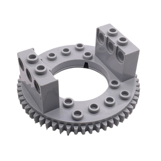 Technic Turntable 56 Tooth Extended Arms, Top, Part# 2855 Part LEGO® Light Bluish Gray Very Good