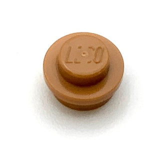 Plate Round 1x1, Part# 4073 Part LEGO® Medium Nougat