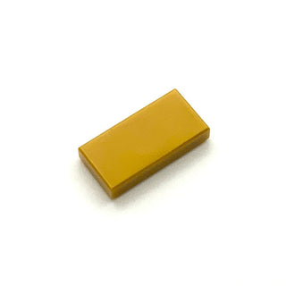 Tile 1x2, Part# 3069 Part LEGO® Pearl Gold