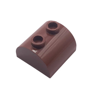 Slope, Curved 2x2 Double with 2 Hollow Studs, Part# 30165 Part LEGO® Reddish Brown
