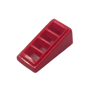 Slope 18 2 x 1 x 2/3 with Grille Pattern, Part# 61409 Part LEGO® Red