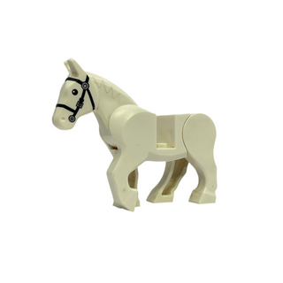 Horse with Single Silver Buckle on Black Bridle LEGO® Animals LEGO®