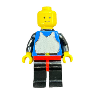 Breastplate - Blue with Black Arms, Black Legs with Red Hips, Dark Gray Grille Helmet, Black Plume, Black Plastic Cape, cas183 Minifigure LEGO®