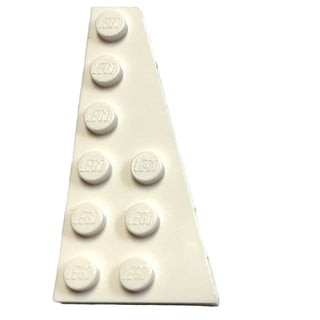 Wedge, Plate 6 x 3 Right, Part# 54383 Part LEGO® White