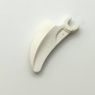 Barb/Claw/Horn/Tooth with Clip, Curved, Part# 16770 Part LEGO® White  