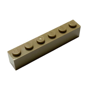 Brick 1x6, Part# 3009 Part LEGO® Dark Tan 1 Part