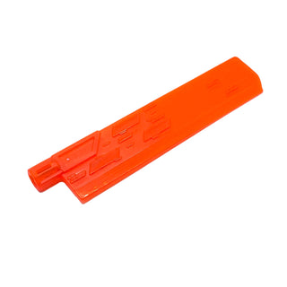 MISMOLD Short Shot Part - Propeller 1 Blade 14L with Axle Hole (Sword Blade), Part# 65184 Part LEGO® Trans-Neon Orange
