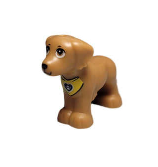 Dog with Shaggy Fur, Yellow Bandana, 3168pb06 LEGO® Animals LEGO®