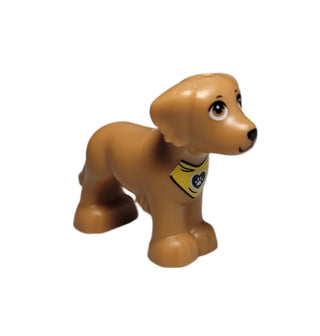 Dog with Shaggy Fur, Yellow Bandana, 3168pb06 LEGO® Animals LEGO®