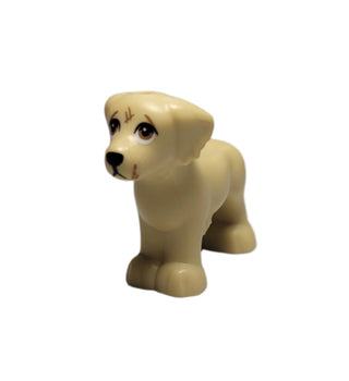 Dog, Shaggy Fur, Medium Nougat, 3168pb03 LEGO® Animals LEGO®