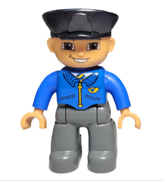 Duplo, Post Man with Mail Horn, 47394pb117 Minifigure LEGO®