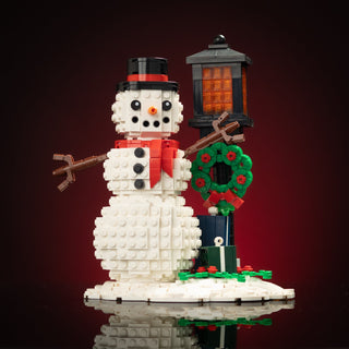 Holiday Snowman Scene Building Kit Bricker Builds
