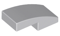 Slope, Curved 2 x 1 x 2/3, Part# 11477 Part LEGO® Light Bluish Gray 1 Part