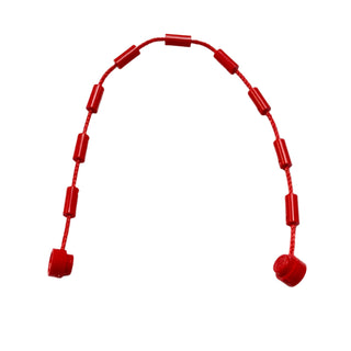 String with End Studs and Climbing Grips (21L Overall), Part# x64pb01 Part LEGO® Red