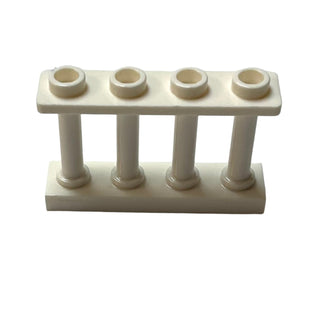 Fence 1x4x2 Spindled with 4 Studs, Part# 15332 Part LEGO® White