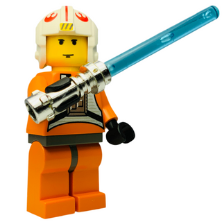 Luke Skywalker - Pilot, sw0019 Minifigure LEGO® Like New - With Chrome Lightsaber