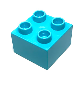 Duplo, Brick 2x2, Part# 3437 Part LEGO® Medium Azure  
