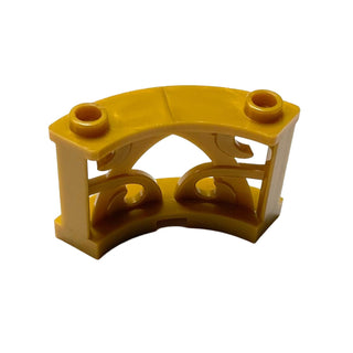 Fence 3x3x2 Quarter Round Ornamental with 2 Studs, Part# 41823 Part LEGO® Pearl Gold