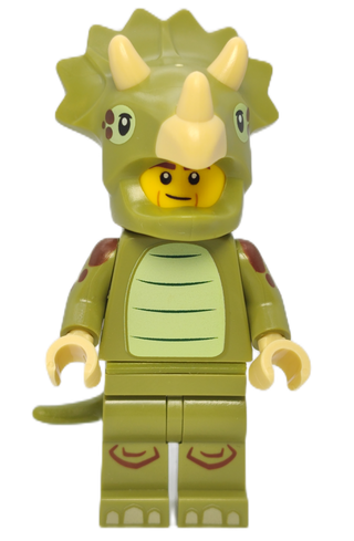 Triceratops Costume Fan, col25-8 Minifigure LEGO® Complete with stand and accessories