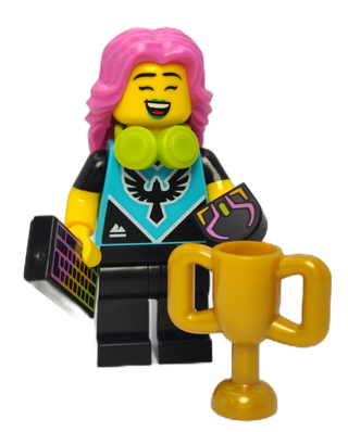E-Sports Gamer, col25-2 Minifigure LEGO® Complete with stand and accessories