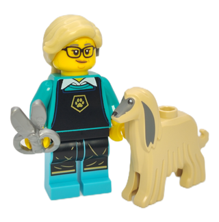 Dog Groomer, col25-12 Minifigure LEGO® Complete with stand and accessories