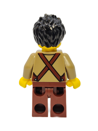 Man with Dark Tan Shirt and Red Overalls, hol260 Minifigure LEGO®