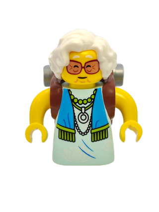 Mrs. Castillo - Reddish Brown and Flat Silver Backpack, drm031 Minifigure LEGO®