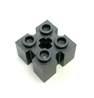 Brick, Modified 2x2 with Channels and Axle Hole, Part# 90258 Part LEGO® Dark Bluish Gray
