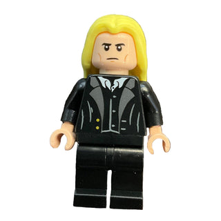Lucius Malfoy - Black Suit, Bright Light Yellow Hair, Plain Legs, hp526 Minifigure LEGO®