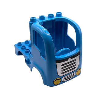 Duplo Car Body Truck 4 x 4 Flatbed with 4 Top Studs with Grille Headlights Pattern, Part# 15454pb01