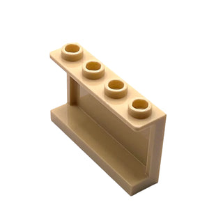 Panel 1 x 4 x 2 with Side Supports - Hollow Studs, Part# 14718 Part LEGO® Tan