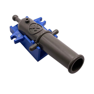 LEGO® Cannon with Cannon Base Part LEGO® Blue Minifigure Weapon Cannon Non Shooting Old Dark Gray