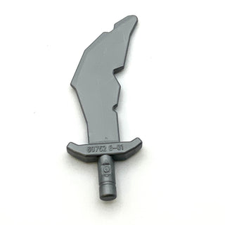 Minifigure, Weapon Sword, Scimitar with Nicks, Part# 60752 Part LEGO® Flat Silver