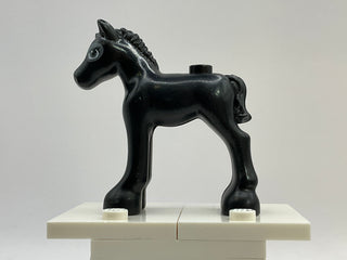 Horse with Dark Bluish Gray and White Eyes with 2 Eyelashes LEGO® Animals LEGO®