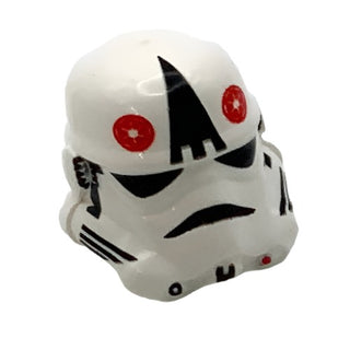 AT-AT Driver Helmet with Large Black Triangle Pattern, Part# 30408px3b Part LEGO® White