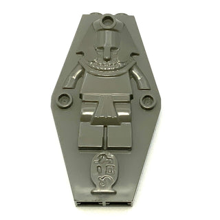 Container, Coffin Lid with Mummy Relief Plain (Sarcophagus), Part# 30164 Part LEGO® Dark Gray