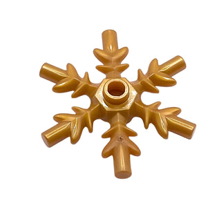 Rock 4x4 Crystal, Ice Snowflake, Part# x789 Part LEGO® Pearl Gold 1 Part