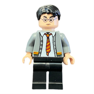 Harry Potter - Dark Bluish Gray Gryffindor Cardigan Sweater Open over Shirt without Wrinkles, hp396 Minifigure LEGO®